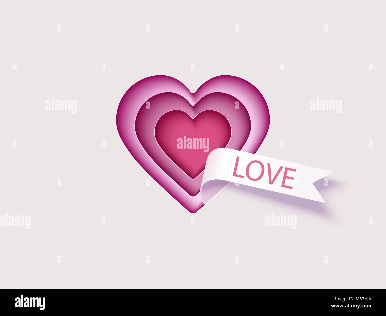 Valentines Day card with hearts Stock Vector Image & Art - Alamy