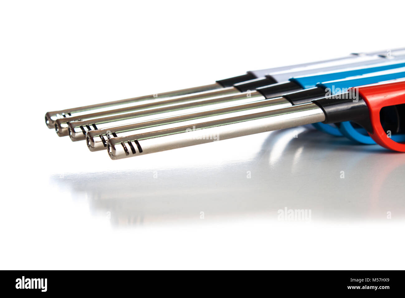 Gas lighter gun for stove and kitchen, yellow, orange, purple,blue