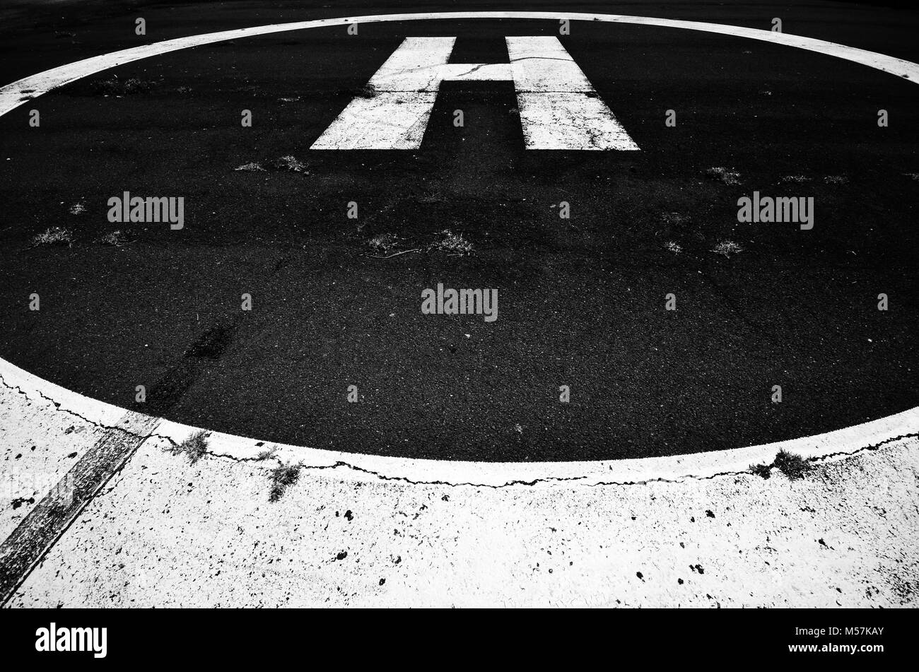 Helipad helicopter landing area Stock Photo Alamy