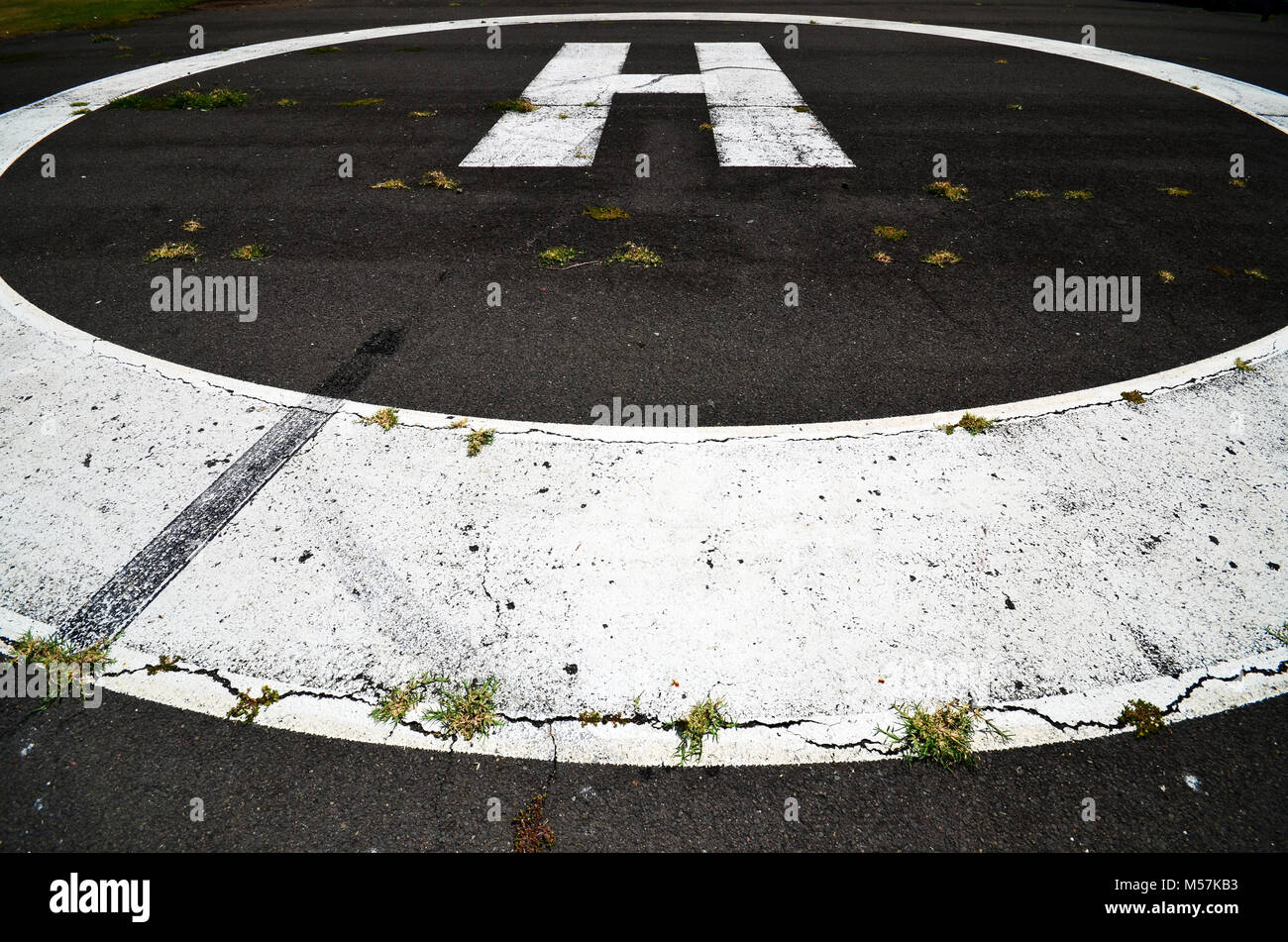 Helipad helicopter landing area Stock Photo Alamy