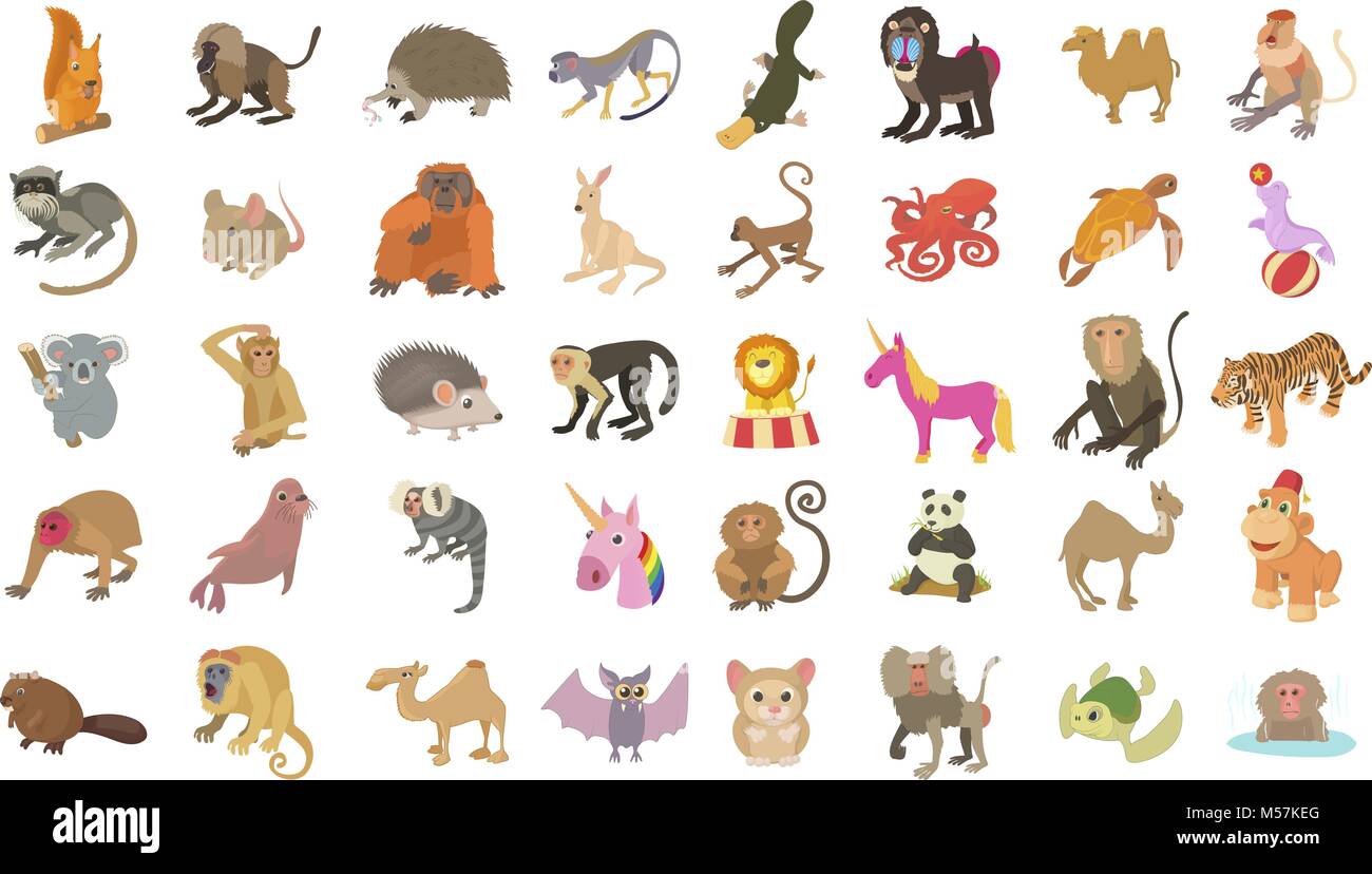 Animals icon set, cartoon style Stock Vector Image & Art - Alamy