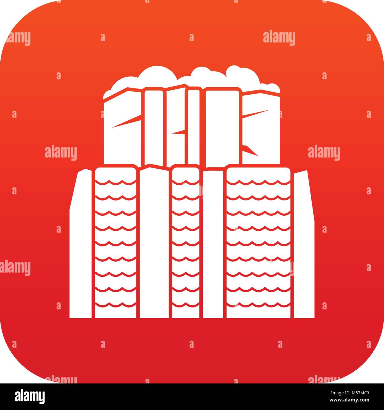 Iguazu falls, Argentina icon digital red Stock Vector Image & Art - Alamy