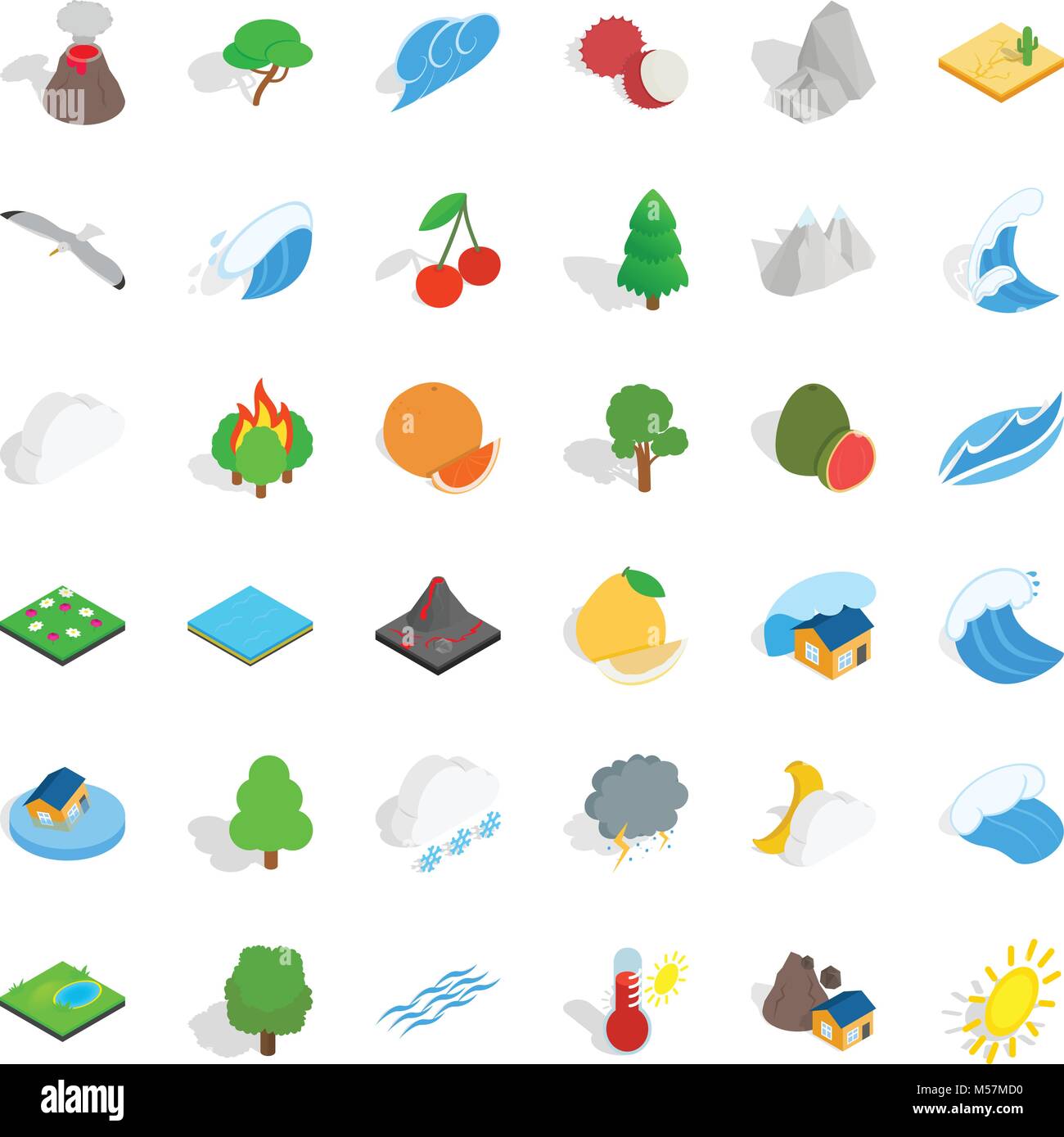 Life in forest icons set, isometric style Stock Vector Image & Art - Alamy