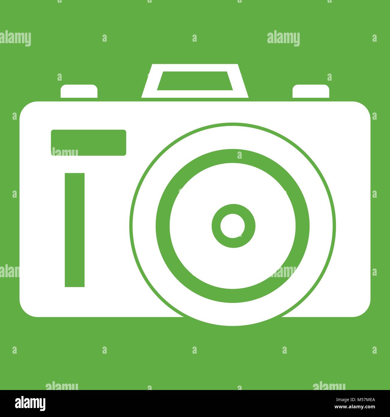 Photocamera icon green Stock Vector
