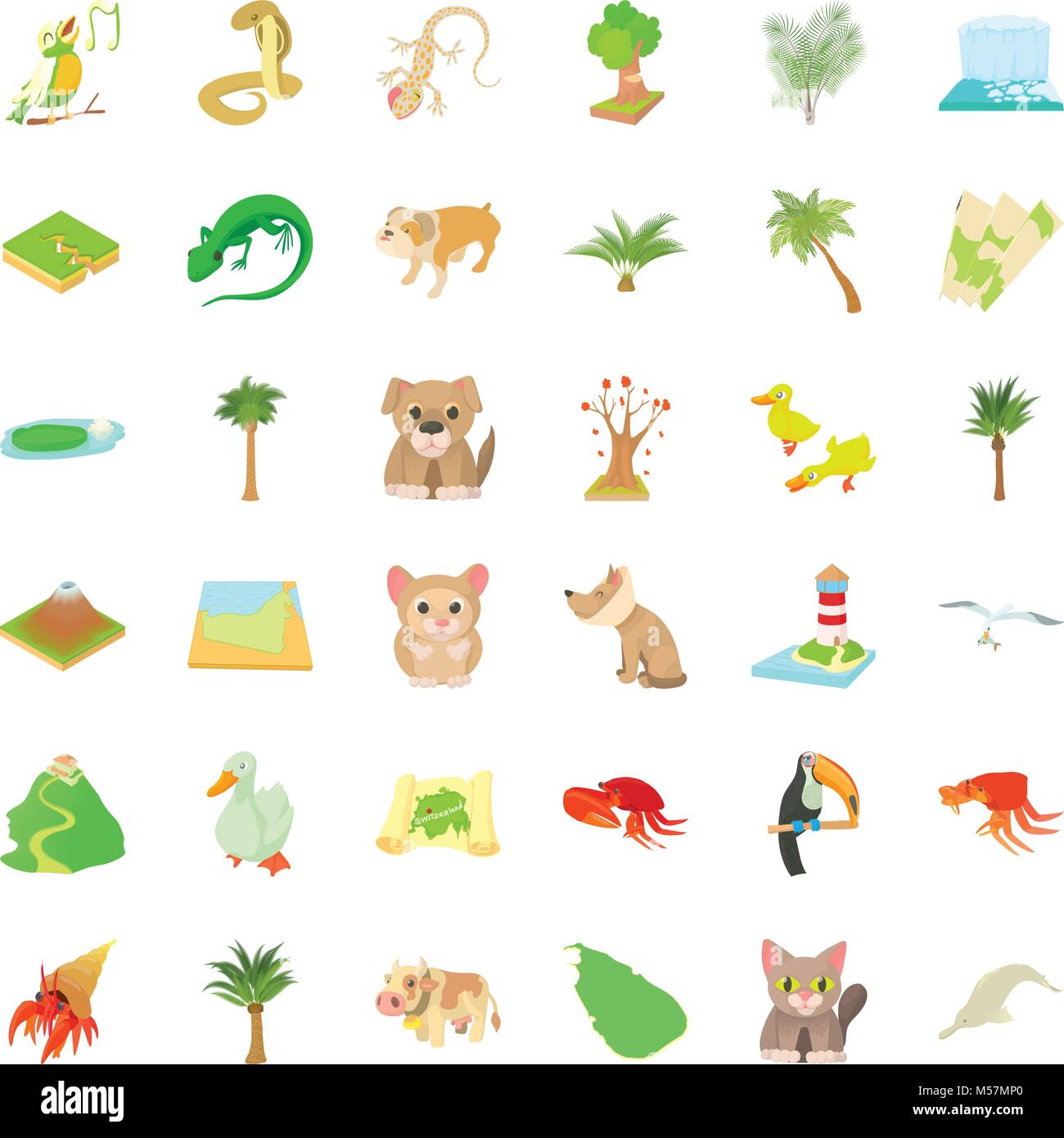 Foliage icons set, cartoon style Stock Vector Image & Art - Alamy