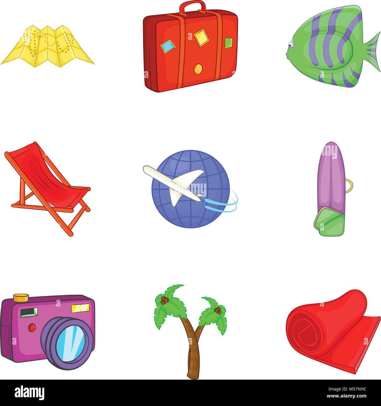 Sea tourism icons set, cartoon style Stock Vector Image & Art - Alamy