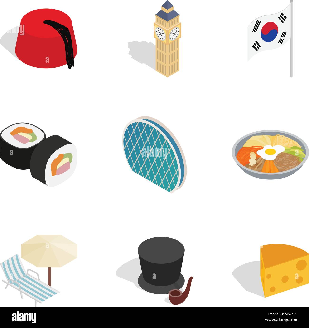 Cultural diversity icons set, isometric style Stock Vector Image & Art ...