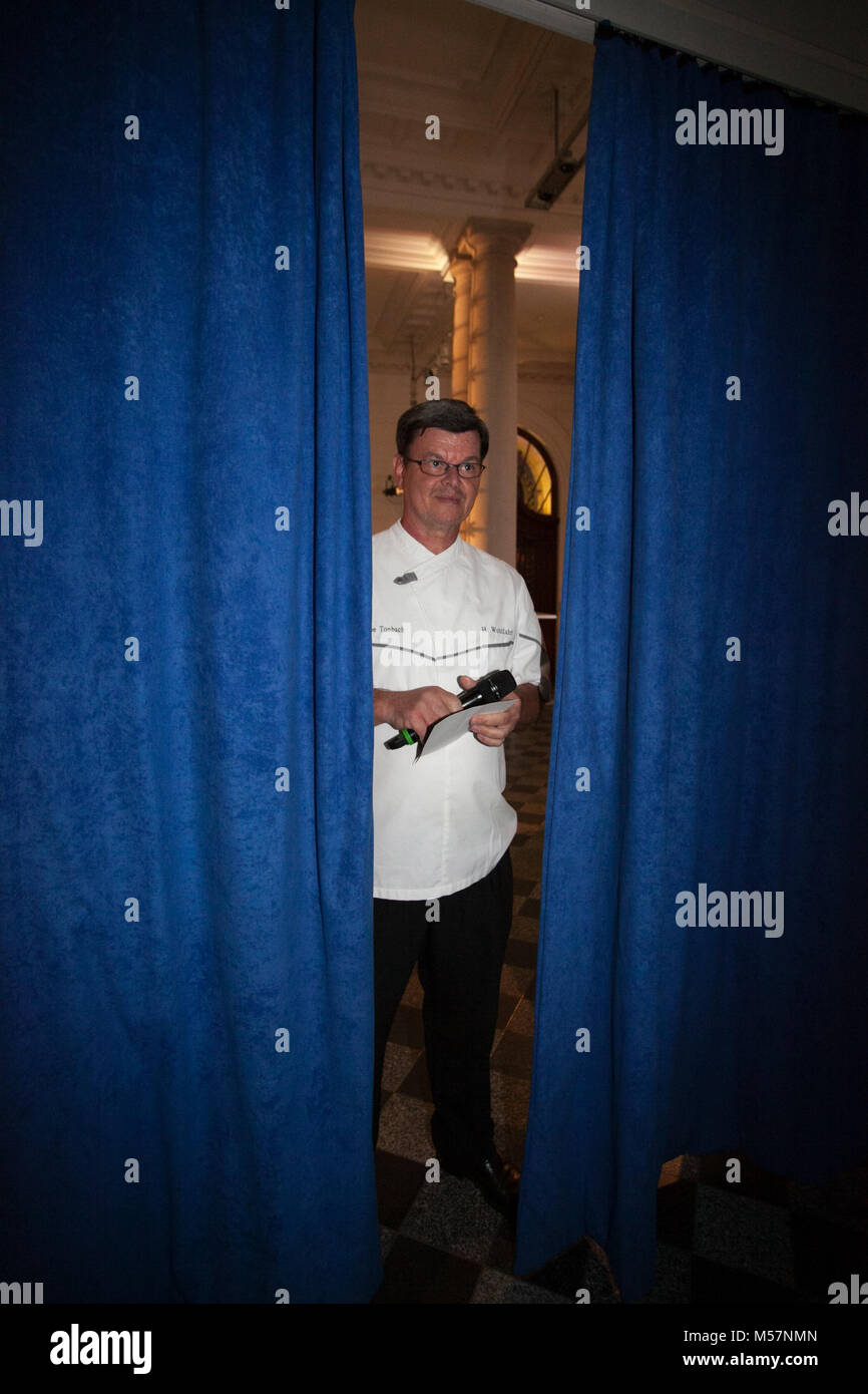 Harald Wohlfahrt, German 3 star cook, on an event in Berlin. Stock Photo