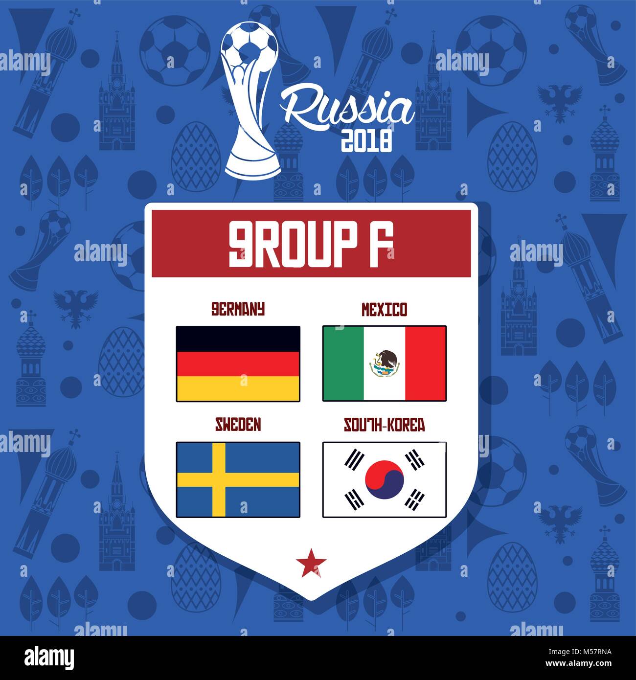 Fifa world cup russia 2018 group a fixture Vector Image