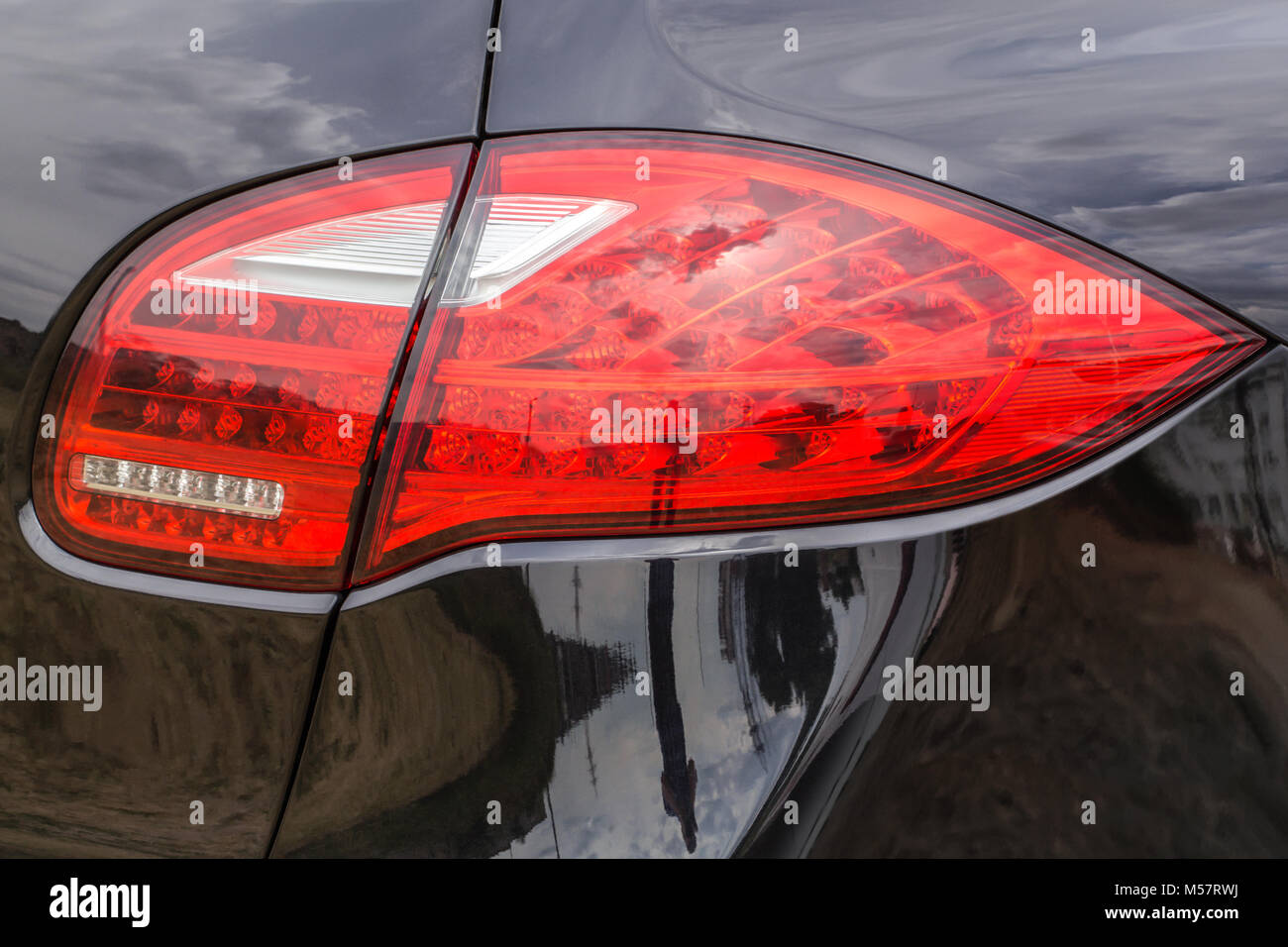 Taillight on a modern prestigious car Stock Photo