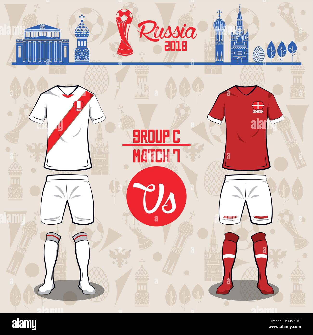 Football world russia 2018 match Stock Vector Image & Art - Alamy