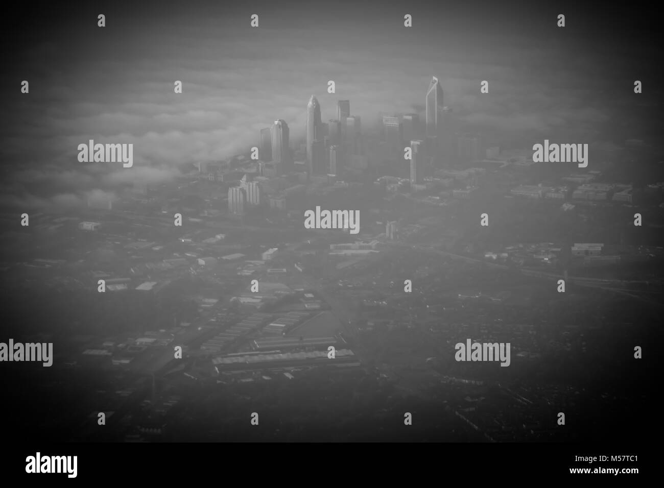 Aerial views at sunrise over charlotte north carolina Stock Photo Alamy
