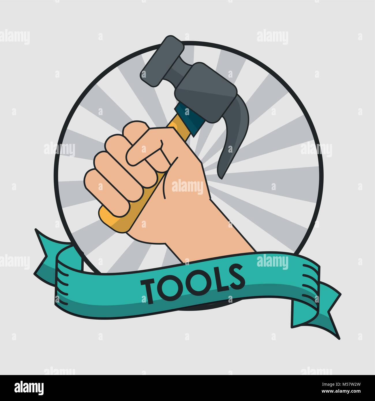 Hand with hammer Stock Vector Image & Art - Alamy