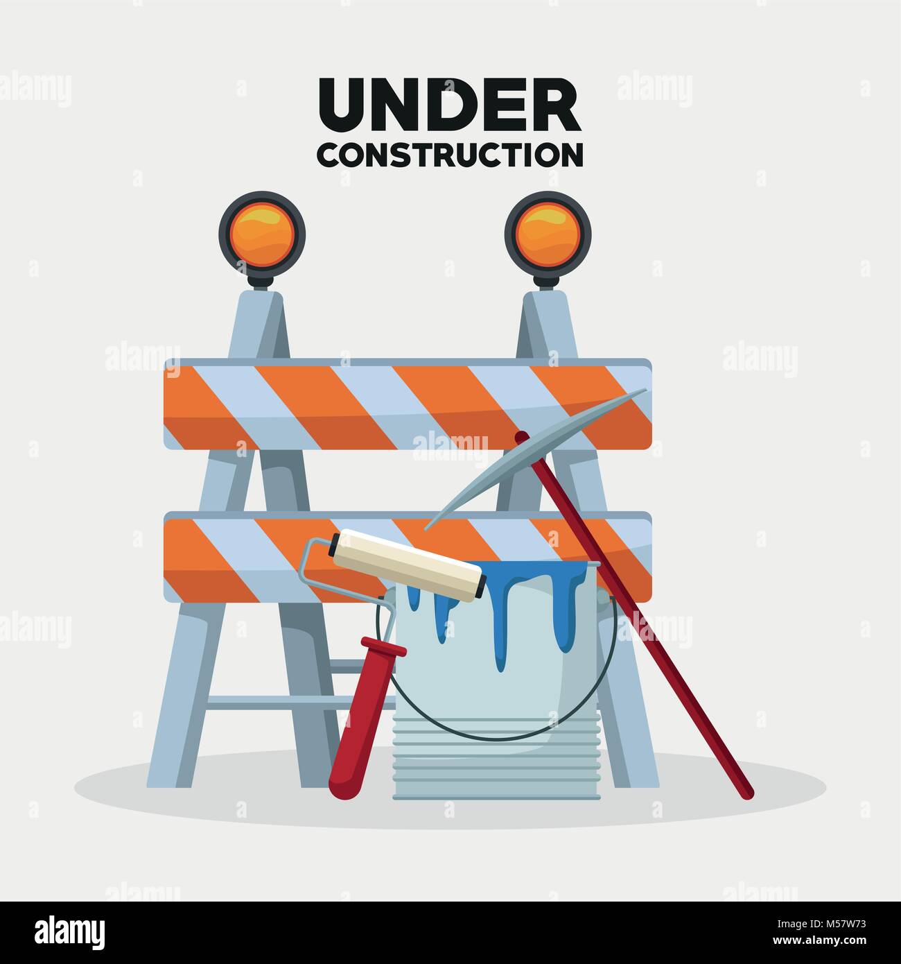 Under construction barrier Stock Vector Image & Art - Alamy