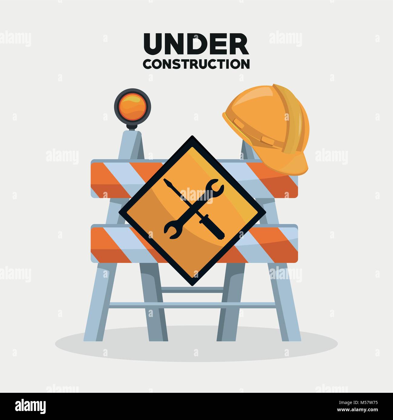 Under construction barrier Stock Vector Image & Art - Alamy