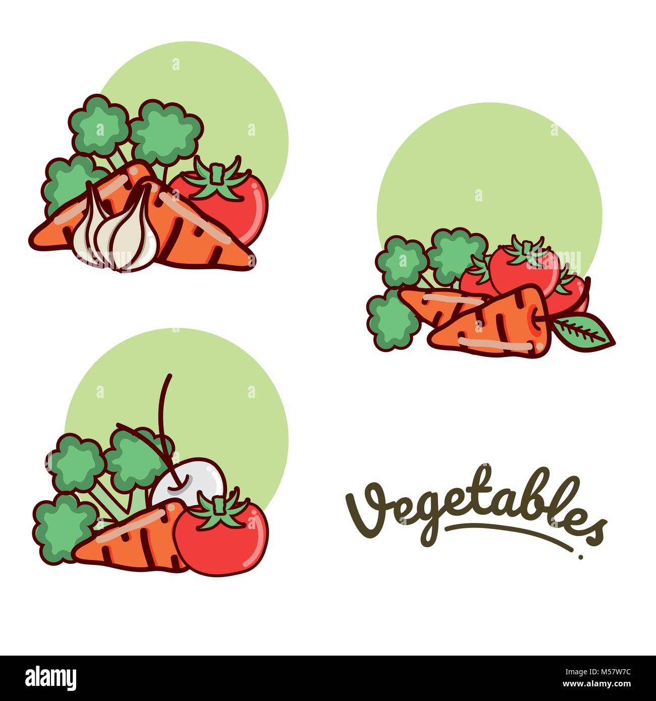 Set of vegetables Stock Vector Image & Art - Alamy