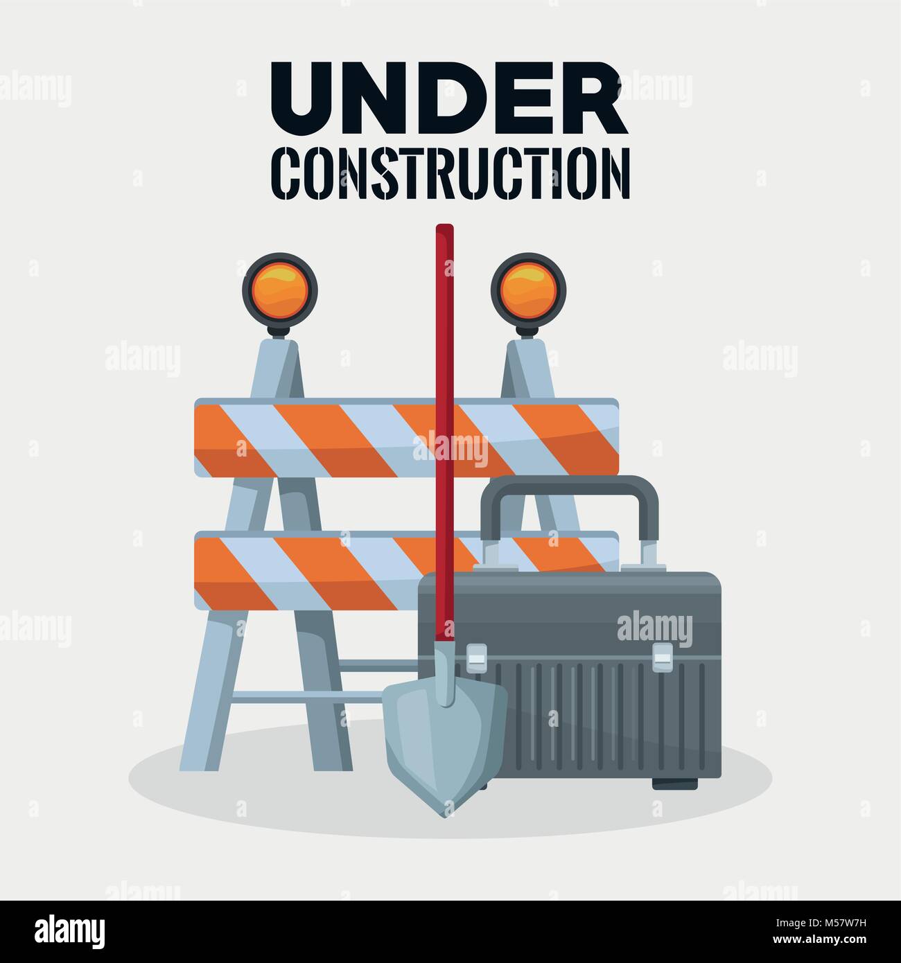 Under construction barrier Stock Vector Image & Art - Alamy