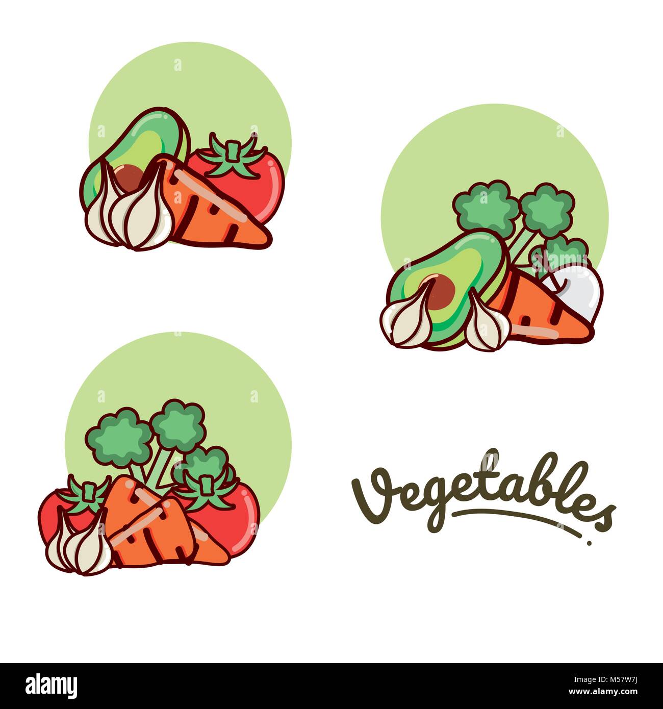 Set of vegetables Stock Vector Image & Art - Alamy