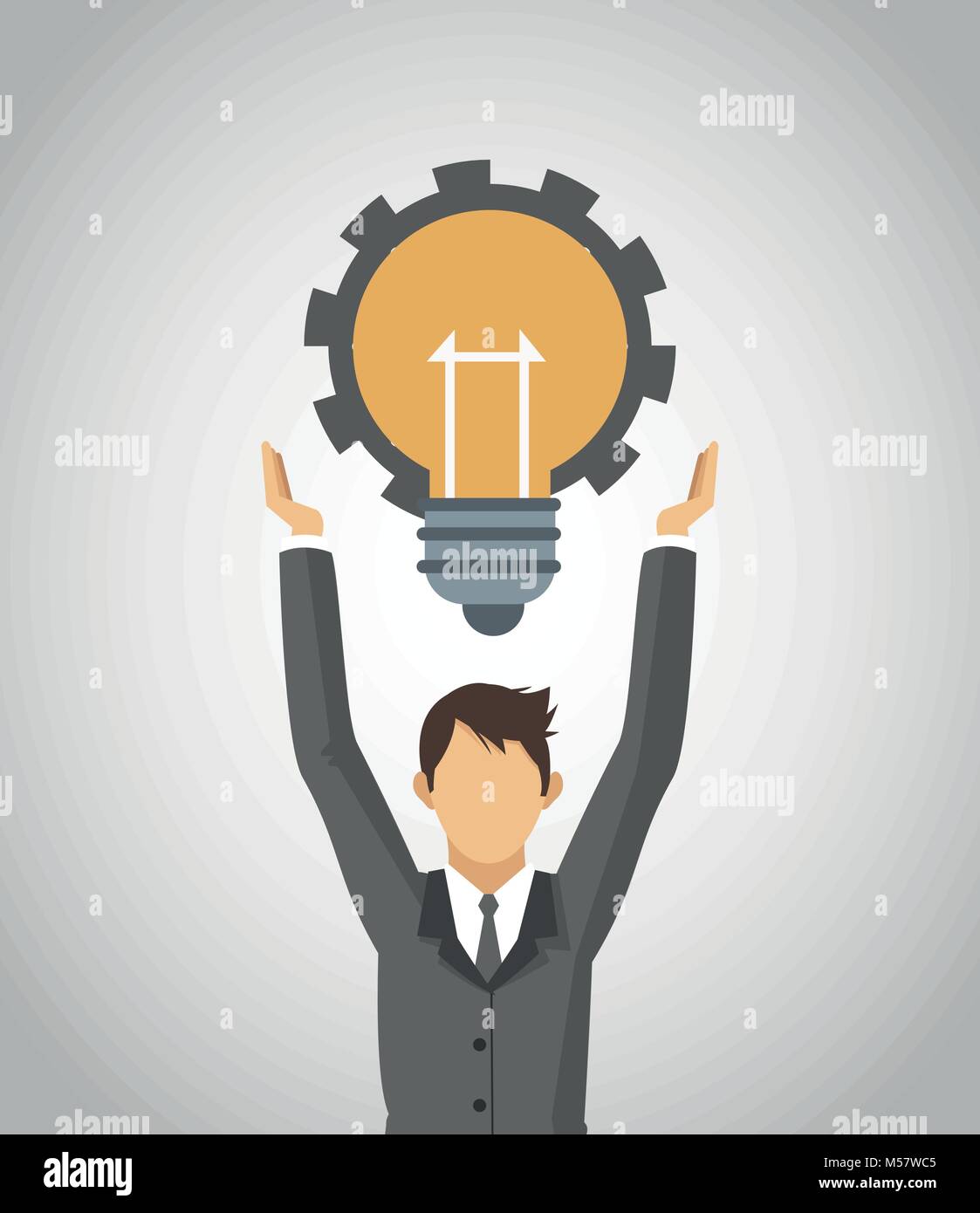 Businessman with big idea Stock Vector Image & Art - Alamy
