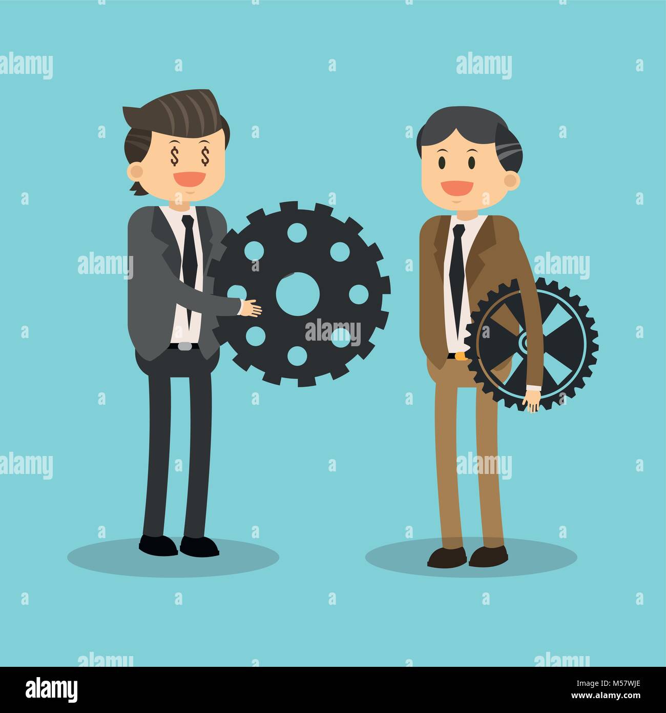 Business teamwork with gears Stock Vector Image & Art - Alamy