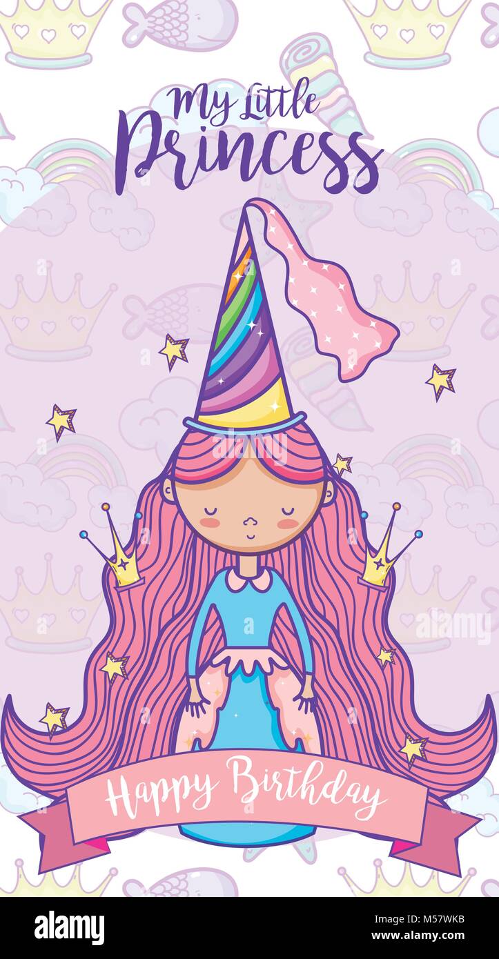 happy-birthday-card-for-girls-stock-vector-image-art-alamy