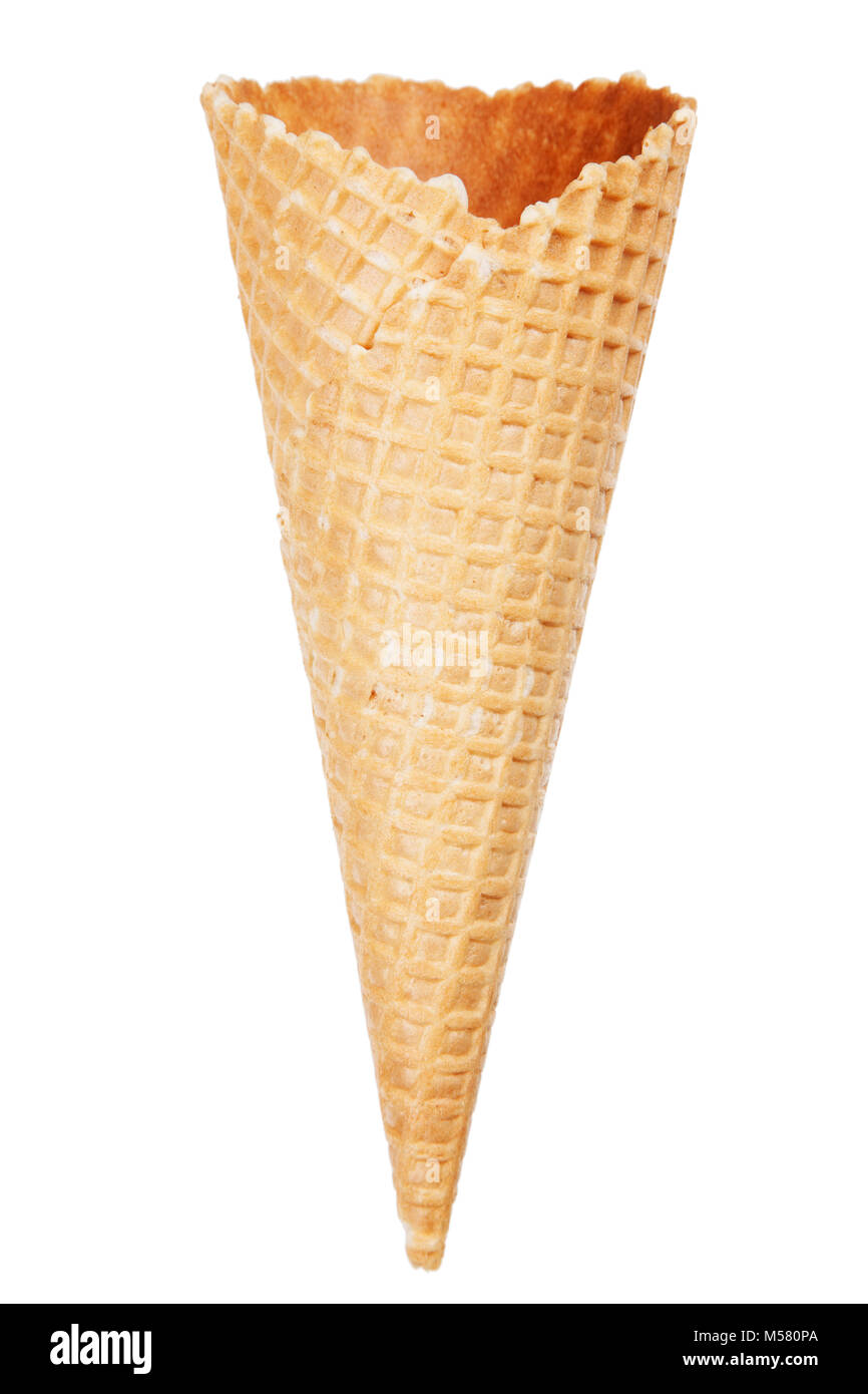 Ice cream cone isolated on white background Stock Photo - Alamy
