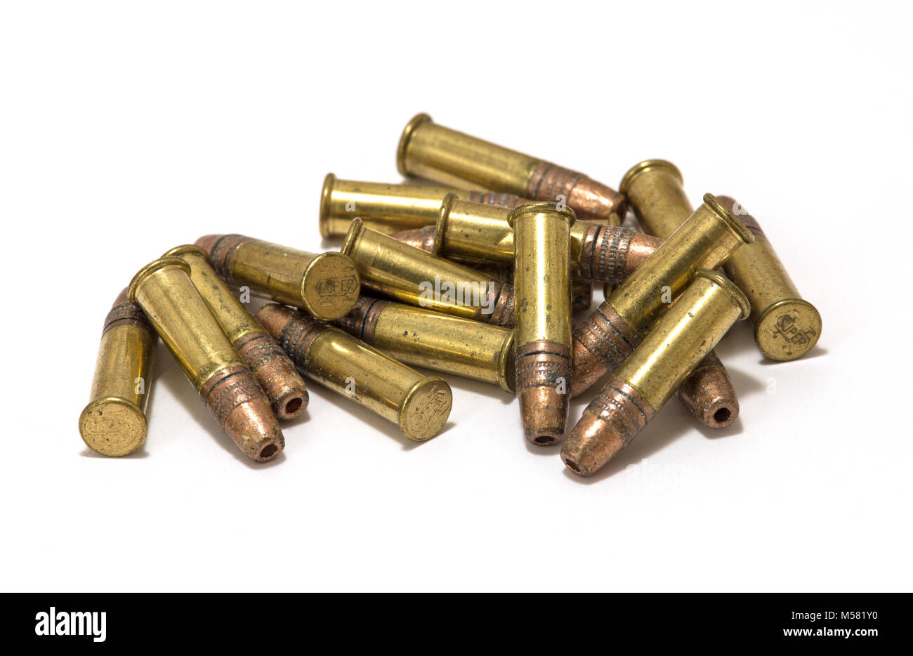 .22 hollow point ammunition Stock Photo
