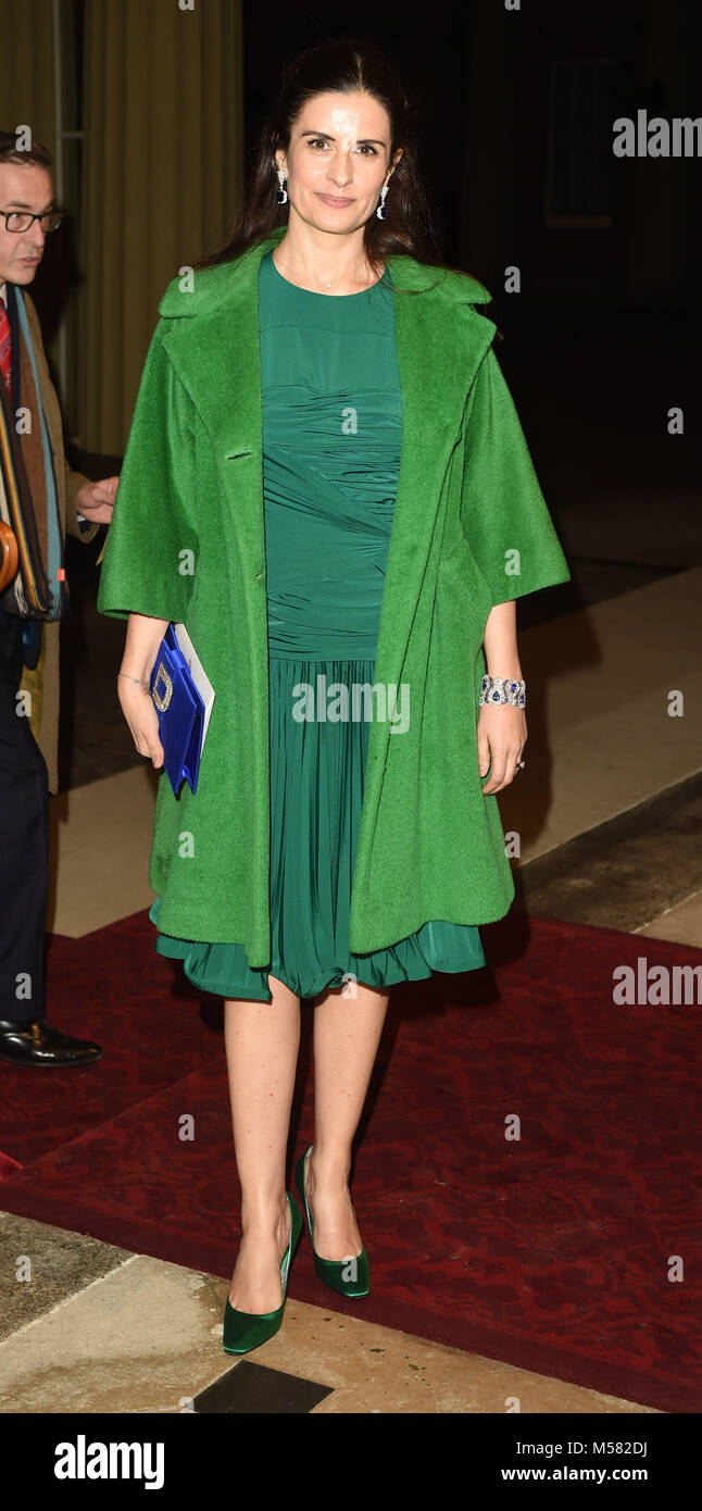 Photo Must Be Credited ©Alpha Press 079965 19/02/2018 Livia Firth Giuggioli  Commonwealth Fashion Exchange Reception at Buckingham Palace Stock Photo