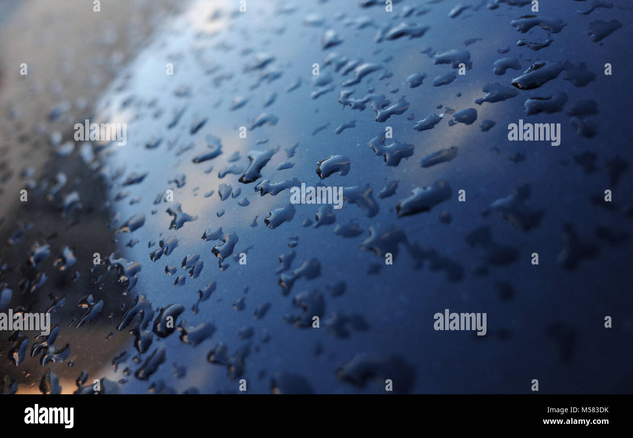 Raindrops on the windshield of the car Stock Photo - Alamy