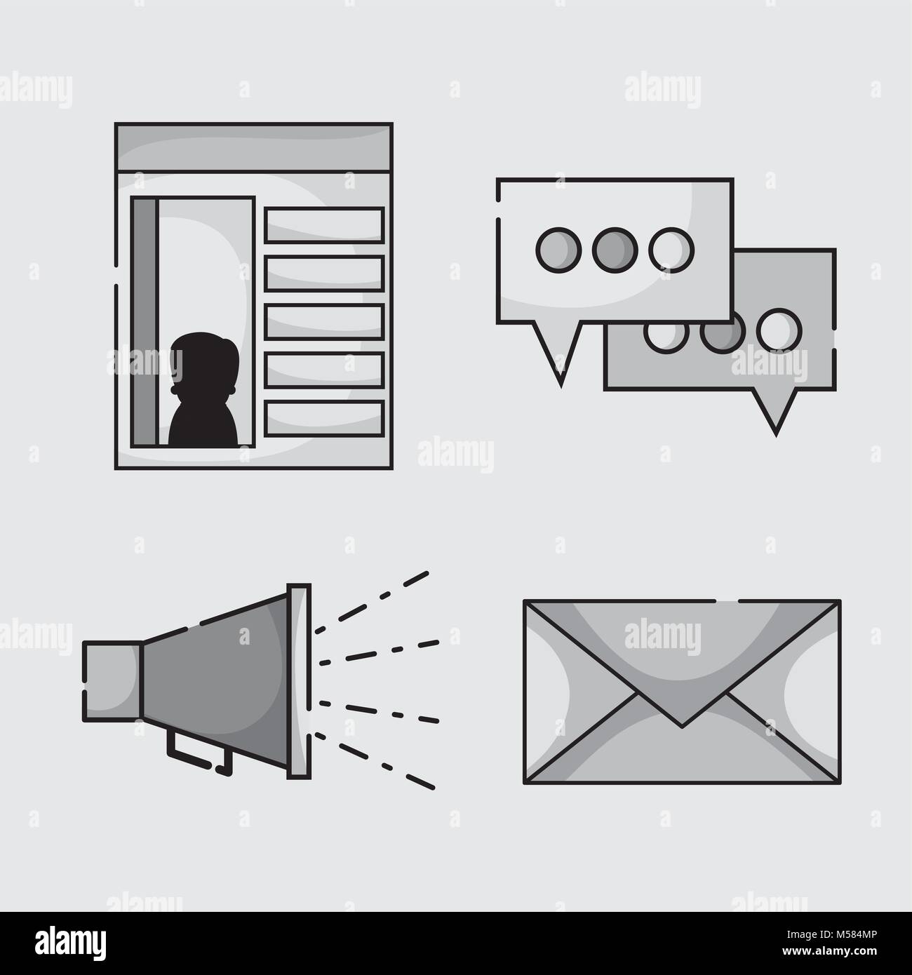 set social media connection network Stock Vector Image & Art - Alamy