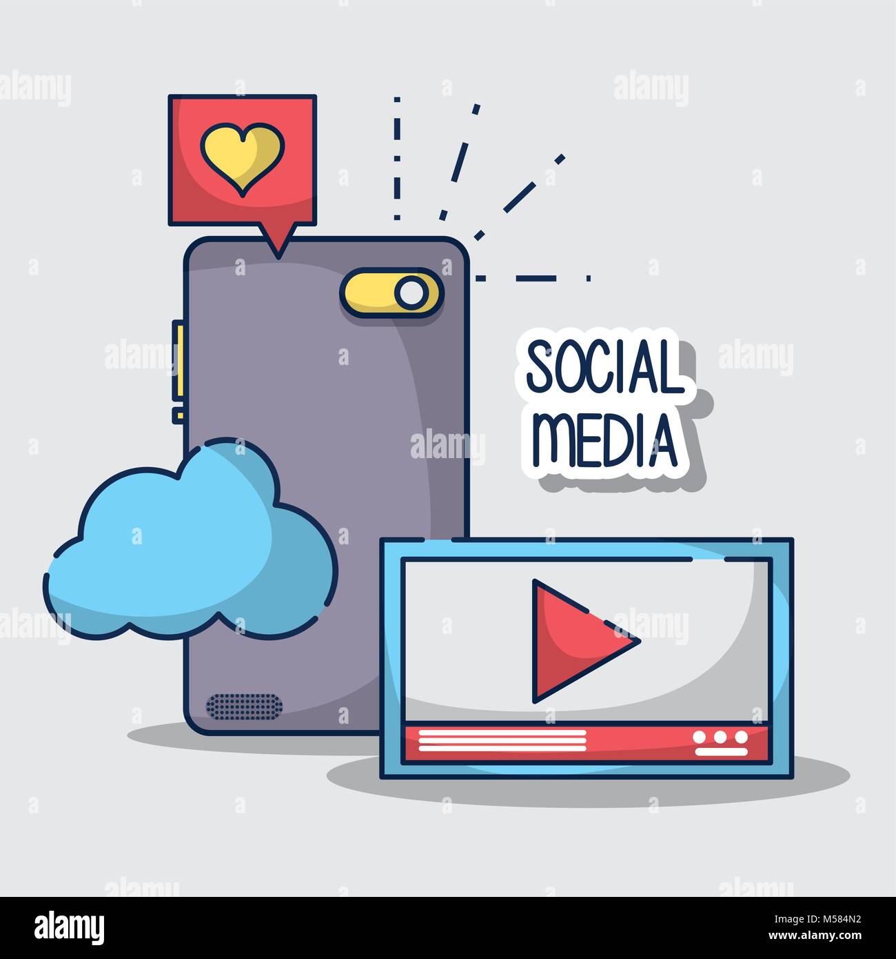 network social connection media technology Stock Vector Image & Art - Alamy