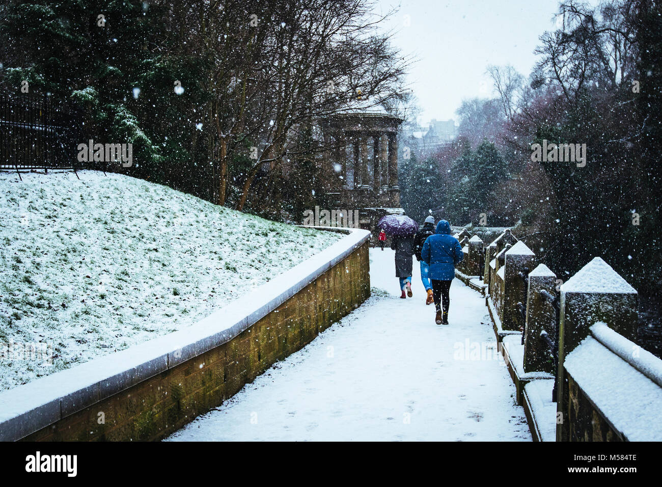 Snow in Edinburgh Stock Photo