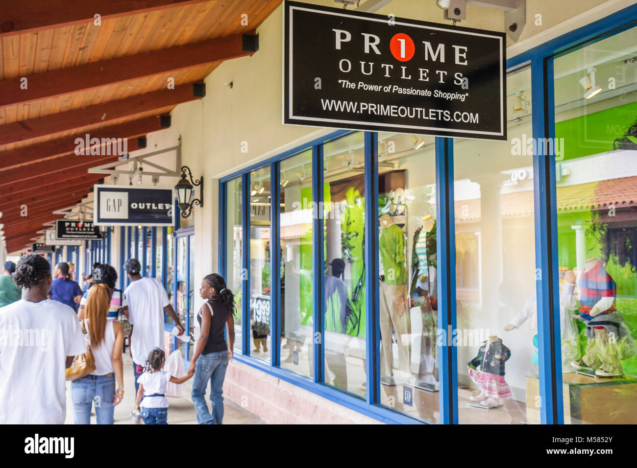 Florida City Prime Outlets shopping center mall discount stores Stock