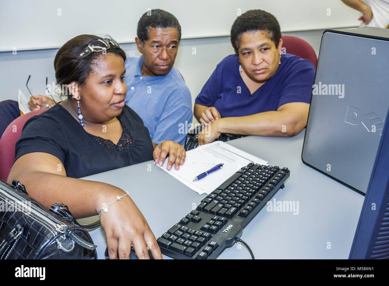 Miami Florida,Miami Dade County,Miami Dade College,school,campus,College Goal Sunday,student students education pupil youth,loan session,financial hel Stock Photo