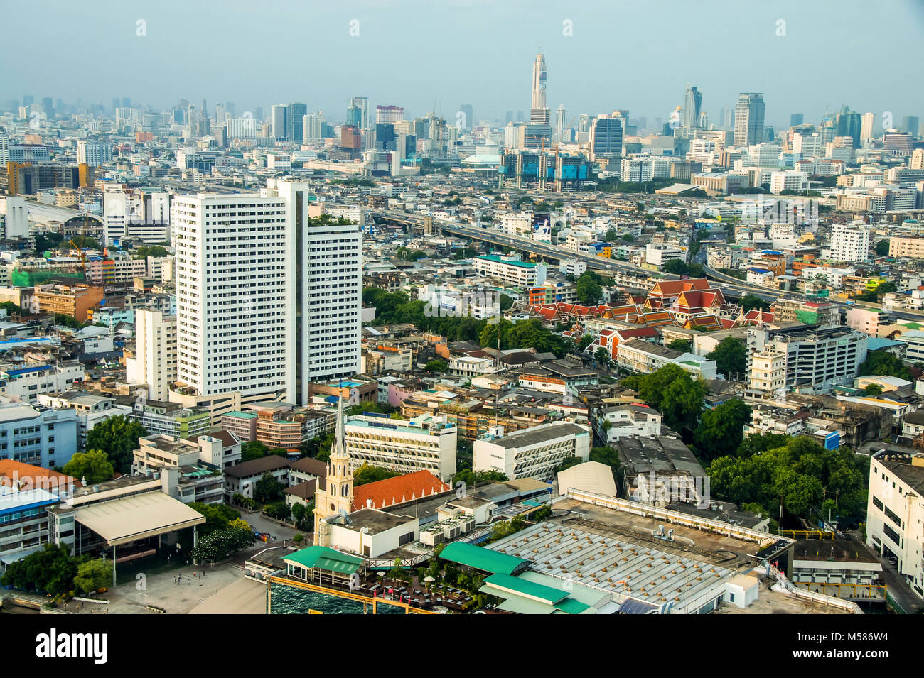 Aerial view of beautiful Bangkok City, downtown Stock Photo - Alamy