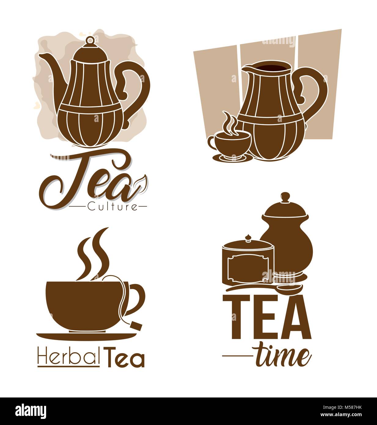 Tea collection elements Stock Vector Image & Art Alamy