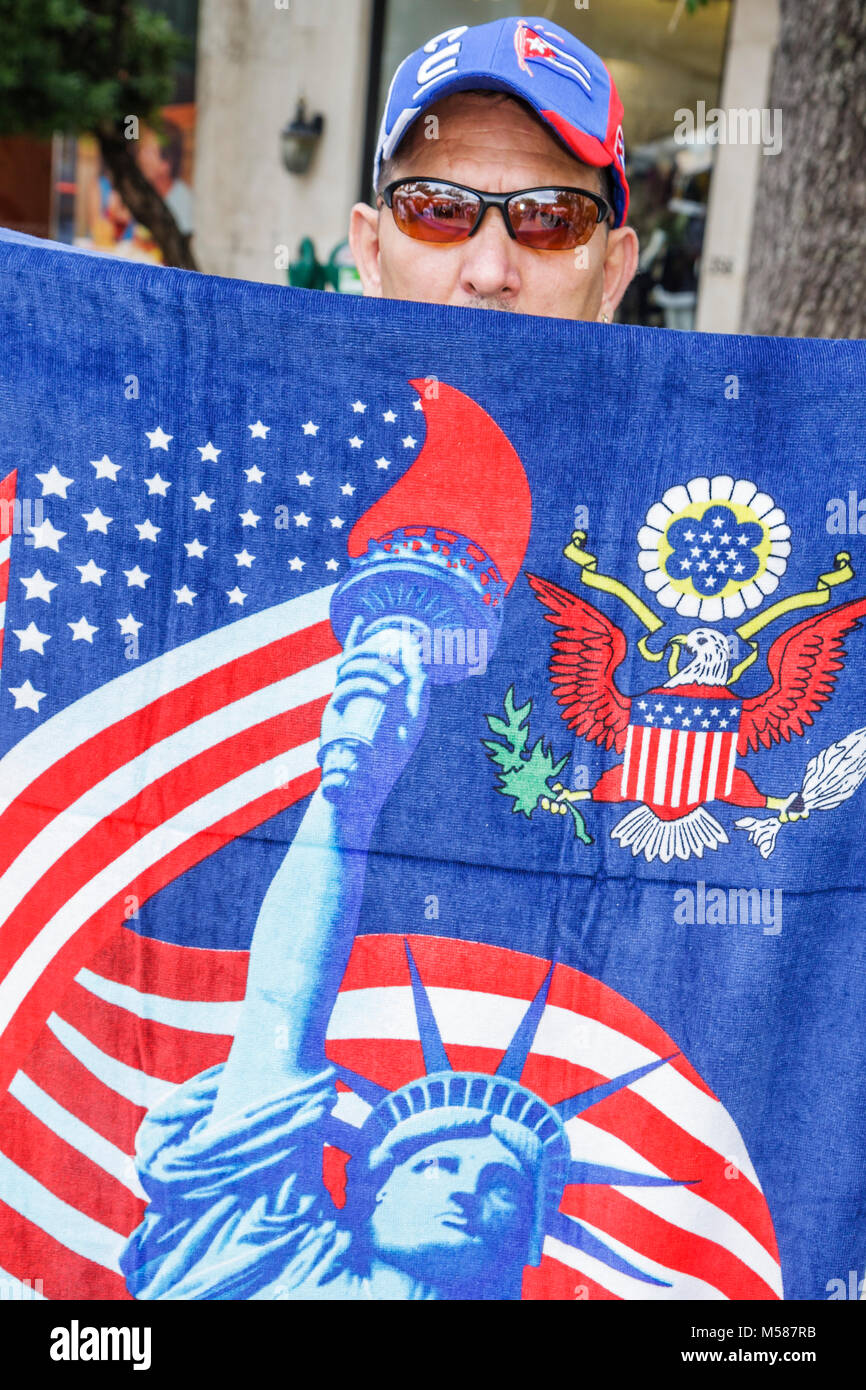 Miami Florida,Coral Gables,Miracle Mile,Coral Way,Carnaval on the Mile,Hispanic Festival,festivals fair,community commercial,presidential seal,towel,A Stock Photo