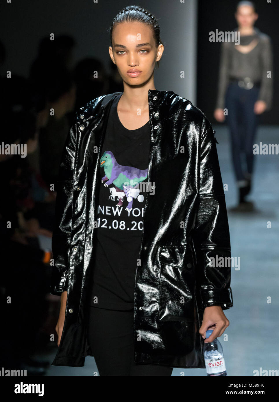 NEW YORK, NY - February 11, 2018: Ellen Rosa walks the runway during rehearsal for the Prabal Gurung Fall Winter 2018 fashion show during New York Fas Stock Photo