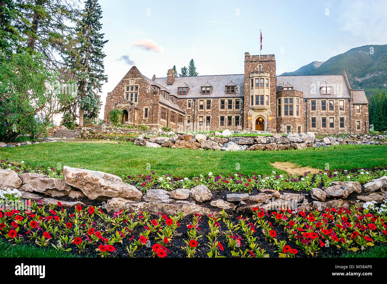 Old building in Cascade of Time Gardens in Banff, Banff National Park