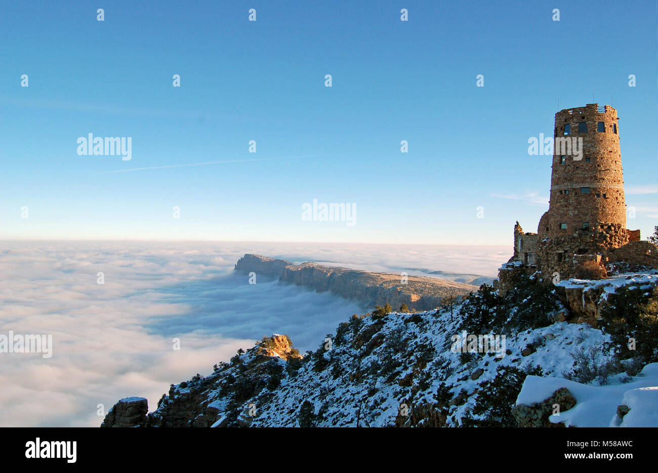 Desert Inversion A rare total cloud inversion hi-res stock photography and images - Alamy