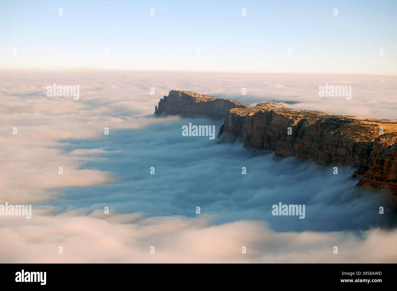Grand Canyon National Park Cloud Inversion from Desert View November. A ...