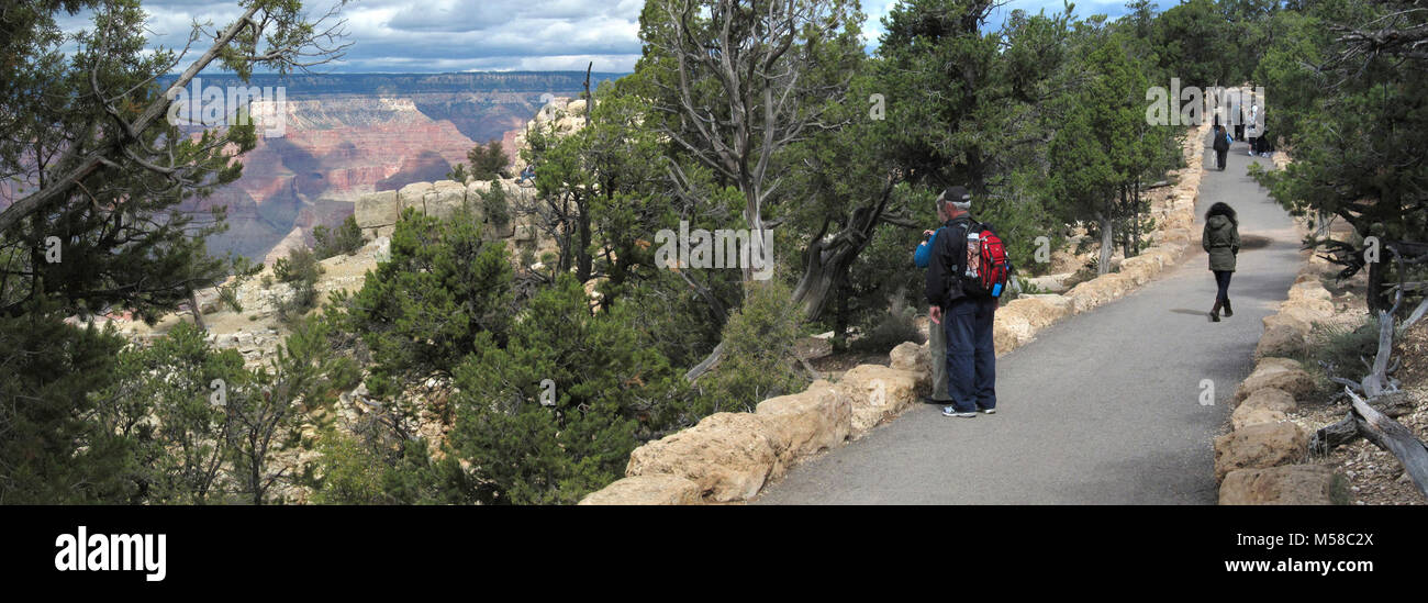 Grand Canyon National Park Rim Trail (South Rim) . Along the Rim Trail ...