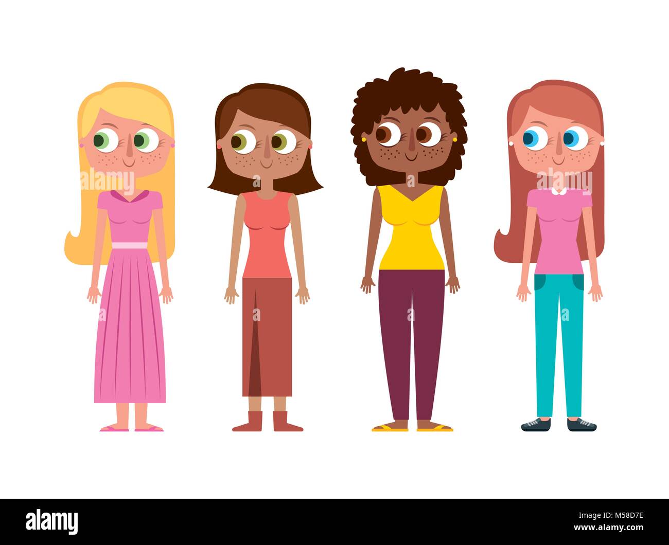set of cartoon woman mothers character Stock Vector Image & Art - Alamy