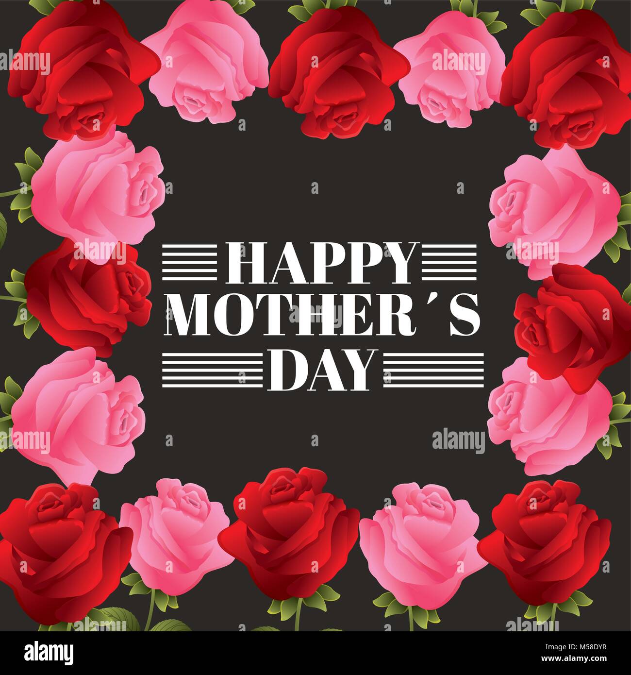 mothers day card floral Stock Vector Image & Art - Alamy
