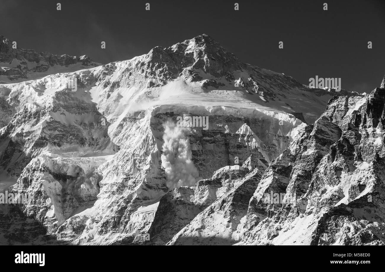 Avalanche in Himalaya Stock Photo - Alamy