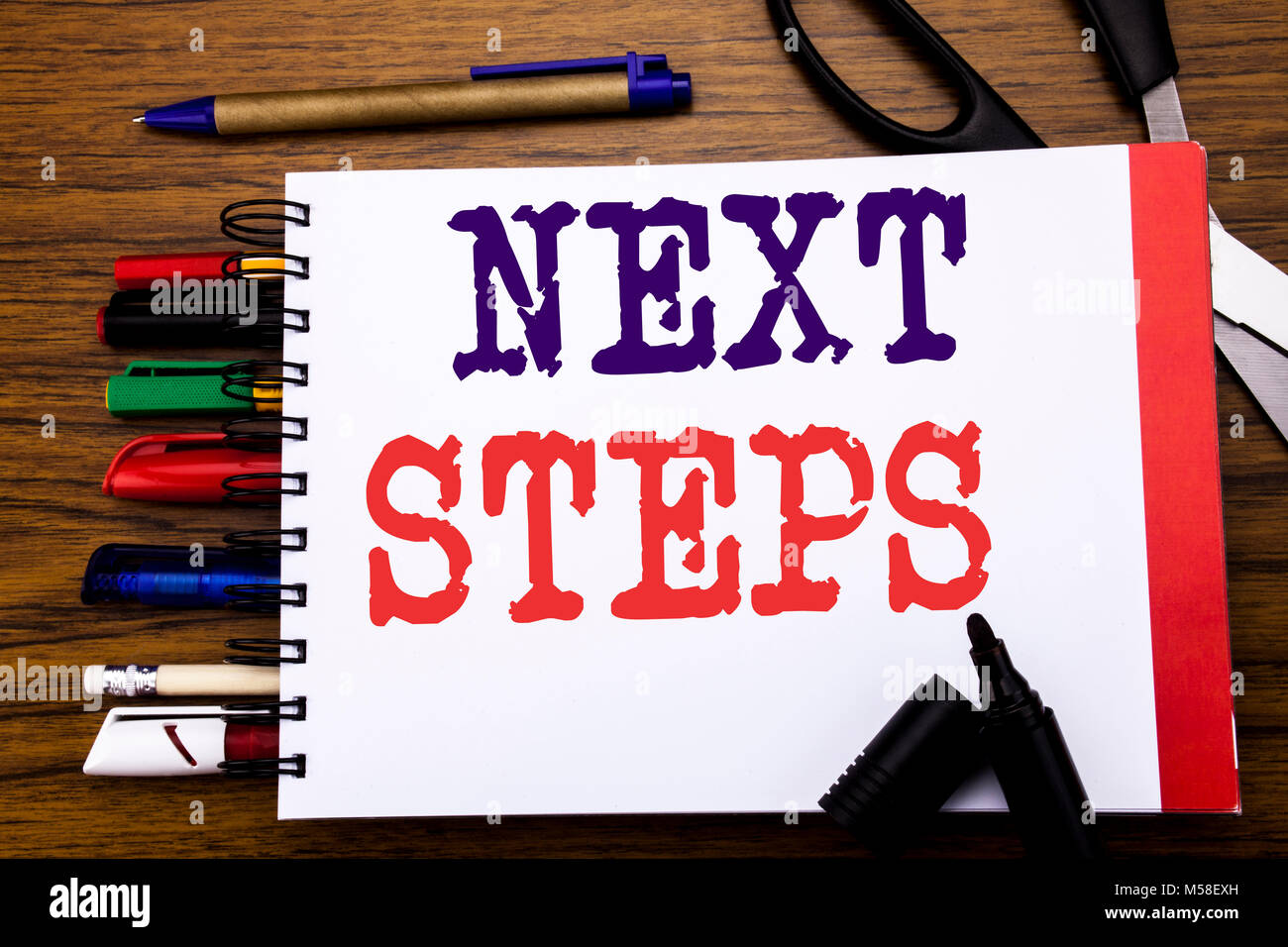 Hand marker writing success steps hi-res stock photography and images ...
