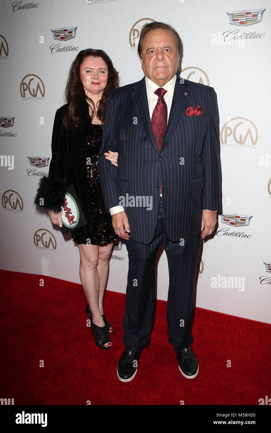 29th Annual Producers Guild Awards, held at The Beverly Hilton Hotel in Beverly Hills, California.  Featuring: Amanda Sorvino, Paul Sorvino Where: Beverly Hills, California, United States When: 20 Jan 2018 Credit: FayesVision/WENN.com Stock Photo