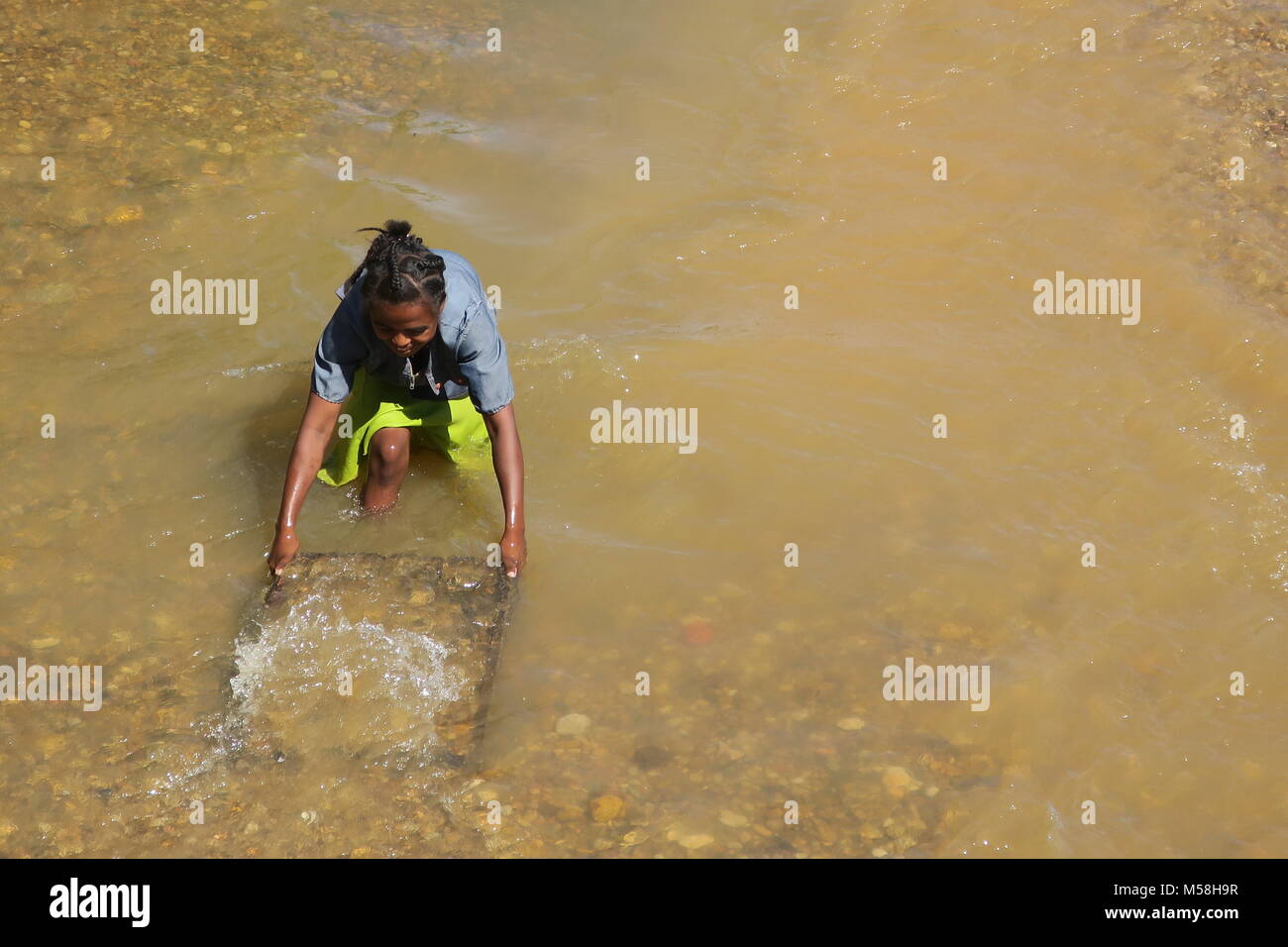 Gold seekers in Ilakaka, Madagascar Stock Photo Alamy