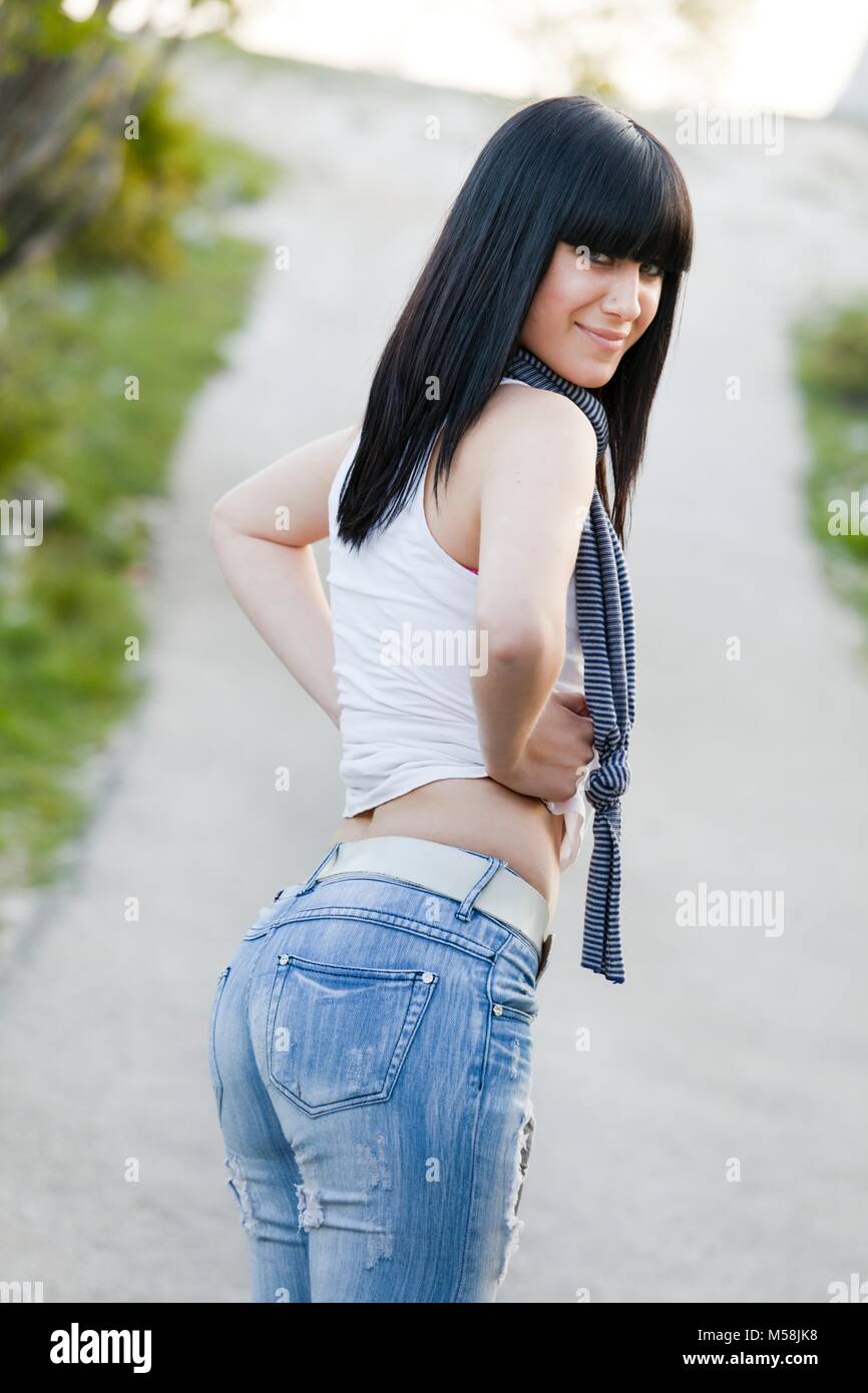 Adolescent teen standing stand remarkable Stock Photo - Alamy