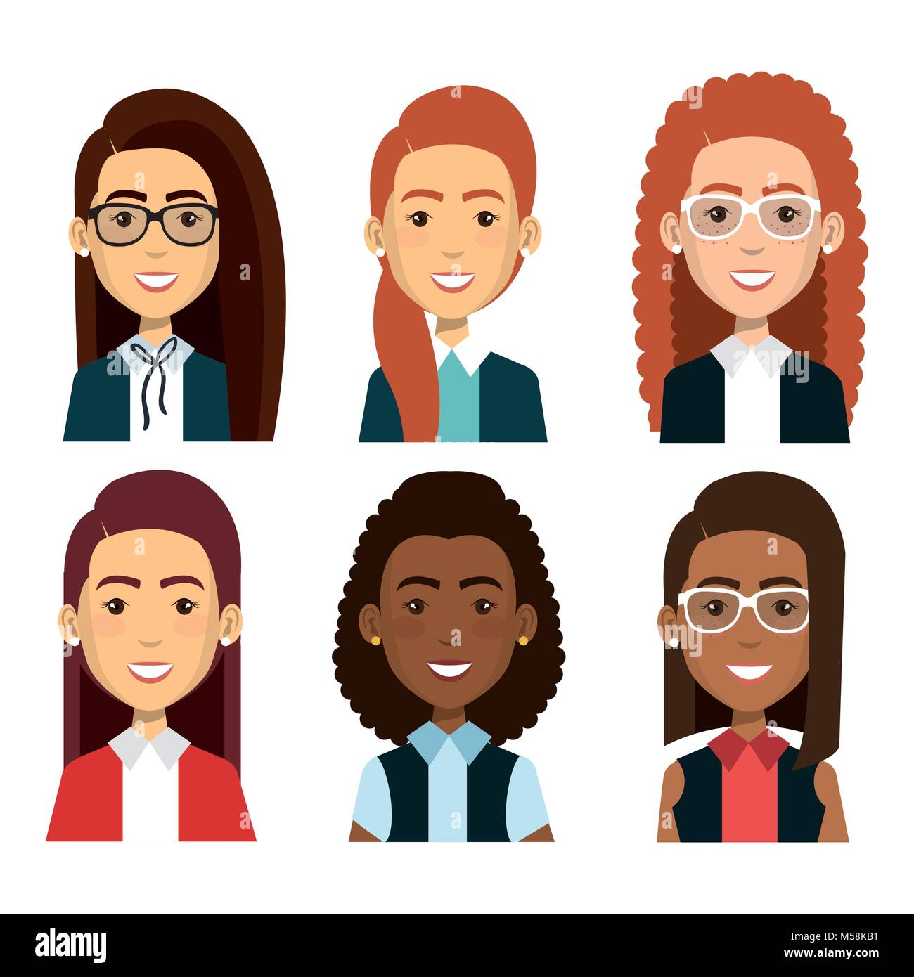 group of businesswoman teamwork Stock Vector Image & Art - Alamy